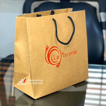 image size paper bag with cover Kraft Paper Bag