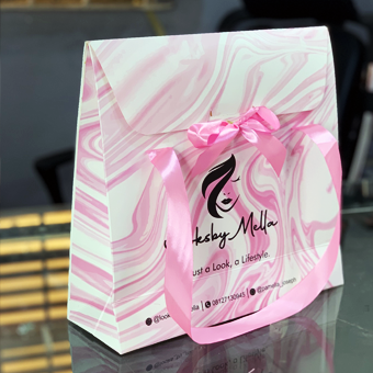 Paper bag with lid (double Handle)